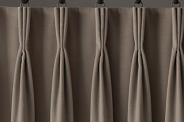 brown pinch pleat curtains